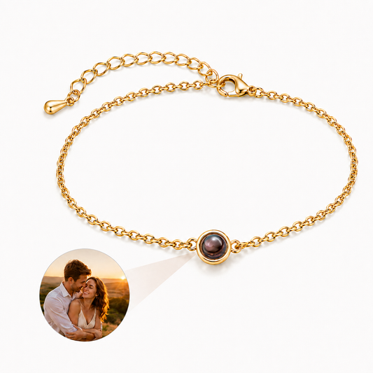 Memoria Gold – Individuelles Erinnerungs-Armband mit Wunschfoto