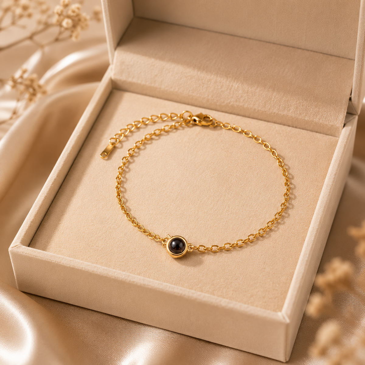 Memoria Gold – Individuelles Erinnerungs-Armband mit Wunschfoto