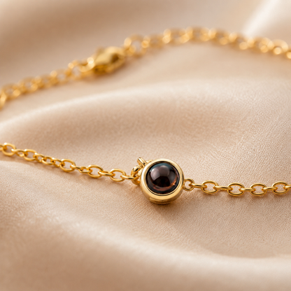 Memoria Gold – Individuelles Erinnerungs-Armband mit Wunschfoto
