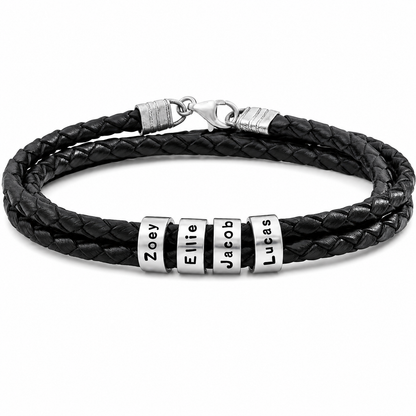 Kaelen – Personalisiertes Herren-Lederarmband