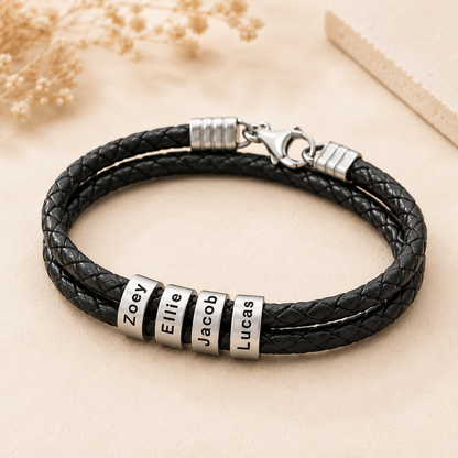 Kaelen – Personalisiertes Herren-Lederarmband